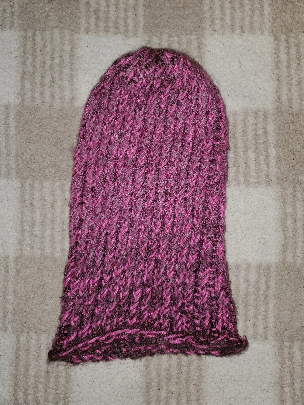 5 for $25 | Handmade Loose Knit Pink and Mauve Beanie
